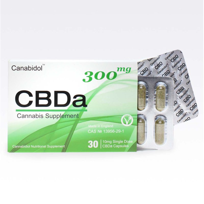 Canabidol CBDa Cannabis Supplement Capsules