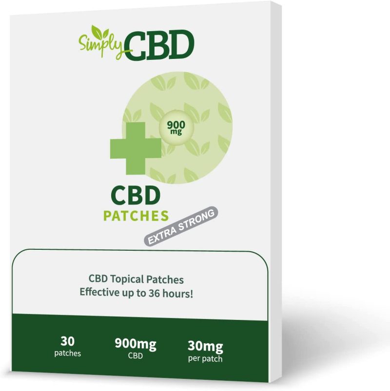 Simply CBD Topical Patches - 30 Patches - 30mg Per Patch, White