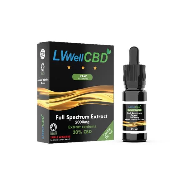 LVWELL CBD 5000mg 10ml Raw Cannabis Oil