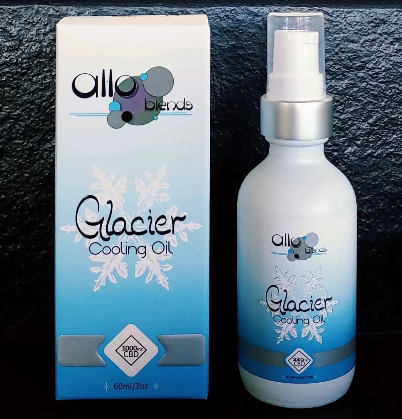 Glacier Topical Cooling Oil 1,000mg CBD- Contains Multiple Cannabinoids